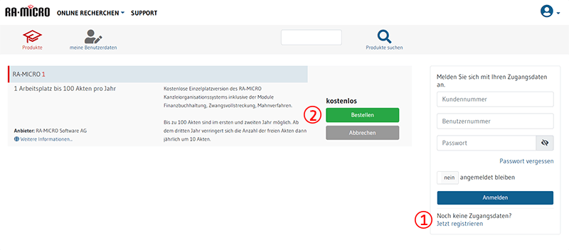 Kostenlose Kanzleisoftware lizenzieren